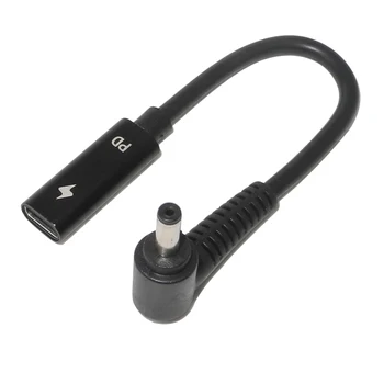 ENOSMERNO Napajanje 4.0x1.35mm Moški Vtič USB Tip C Ženski Priključek Priključek z Cabe Kabel za Asus Zenbook UX21A UX31A UX32A
