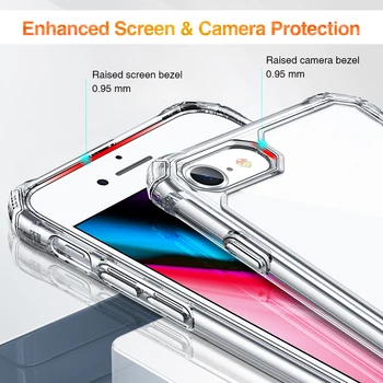 ESR Primeru Telefon za iPhone SE 2020 11 11pro Max 8 7 Zraka Oklep Pregledna, Jasno Nazaj Kritje za iPhone SE 2020 Primerih Shockproof