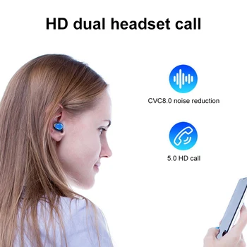F9-8 TWS Bluetooth 5.0 Slušalke Brezžične Slušalke Športne Nepremočljiva Čepkov Hi-fi Zvok Slušalke Gaming Slušalke za Pametni telefon