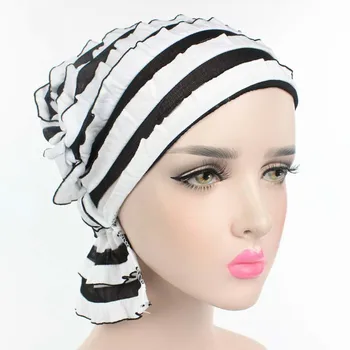 Fashion lace Headscarf Šifon Omasum Naguban Hijabs Muslimanskih Turban Za Ženske trdna spandex Povoj, Pribor za lase dekleta 2020