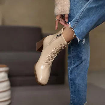 FEDONAS Ženske Kratke Jeseni, Pozimi Topli Škornji Za Dekleta Strani Zadrgo Čevlji Ženska Petah 2020 Pravega Usnja Ženske Škornji