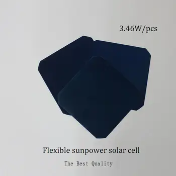 Fleksibilne Solarne celice, Max moč 3.46 W/kos Monokristalne 5'x5' Sunpower sončne celice za DIY Prilagodljiv solarni panel avto polnilec