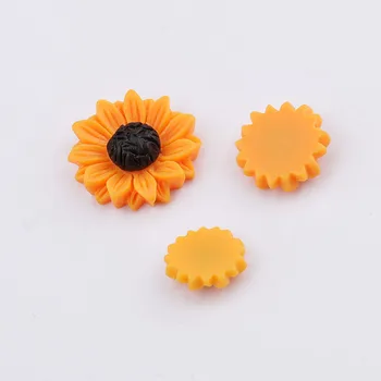 Fnixtar Smolo, Sončnično Chrysanthemum Cameo Chrysoprase Osnovna Nastavitev Obeski Čar Za DIY Uhani 15/18/25 mm 300piece/veliko