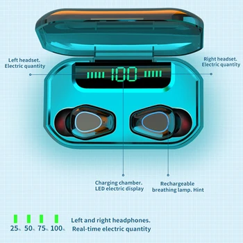 G20 Bluetooth 5.0 Slušalke Brezžične Slušalke Touch Kontrole Čepkov Nepremočljiva Šport Slušalke 3500mAh Slušalke za Pametni telefon