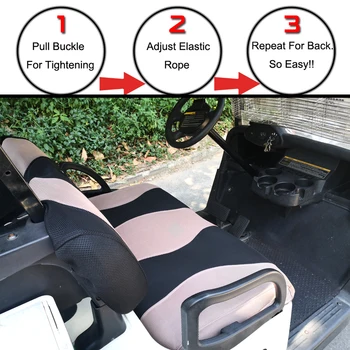 Golf Voziček Sedeža Nastavite Primerni za EZGO TXT,RXV in Klub Avto DS. Dihanje Stroj Poliester Očesa Krpo. Obnovite vašo Golf Voziček.