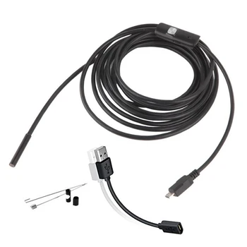 HD Android PC 1m 1,5 m 2m 5m Endoskop Kamera HD USB-Endoskop S 6 LED Mehki Kabel Nepremočljiva Pregled Borescope