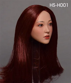 HS-H001/002/003, ki je Na Zalogi Lepote Azijskih Žensk Glavo Skulptura Vklesan Opremo Model Zasajene Las za 12 cm Akcijska Figura Telo