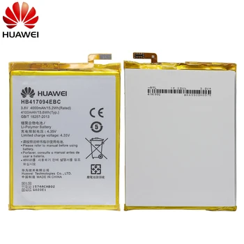Hua Wei Originalne Nadomestne Baterije Telefona HB417094EBC 4100mAh Za Huawei Ascend Mate 7 MT7 TL00 TL10 UL00 CL00 Brezplačna Orodja