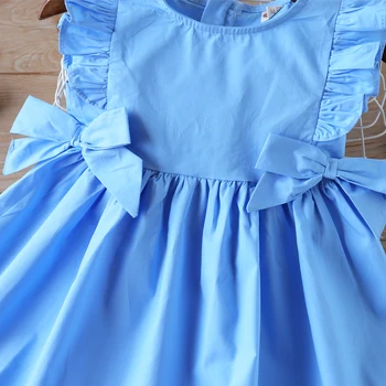 Humor Imeti Otroka Poletje Obleko 2020 povsem Novo Deklice Oblačila Ruffle Sleevele Princesa Frocks Big-lok Moda Otroci Baby Girl Oblačenja