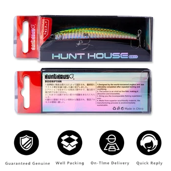 Hunthouse Cristal Pisanec 3d MAGNUM Fishing Lure Plavajoče ribiške Vabe Majhne Težko Vabe