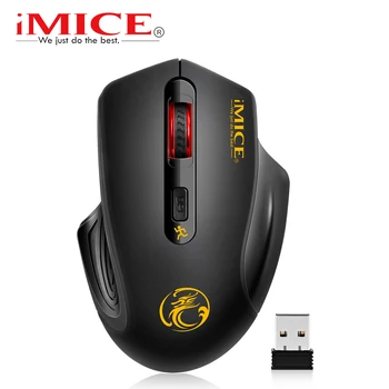 IMice Wireless Mouse 4 Gumbi 2000DPI Mause 2.4 G Optična USB Tiha Miška Ergonomske Miši Brezžično Za Prenosni računalnik PC Računalnik Miške