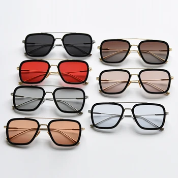 Kachawoo Človek Polarizirana Sončna Očala Kvadratnih Rdeče Rjavo Obarvan Sončna Očala Za Ženske Visoke Kakovosti Pol Kovinski Moški Vožnje Očala
