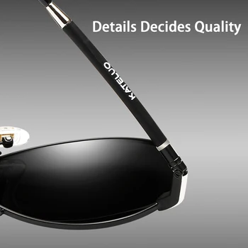 KATELUO 2020 Classic Mens Vojaške Kakovosti Polarizirana sončna Očala Leče UV400 Moška sončna Očala Pilotni Očala za Vožnjo 6600