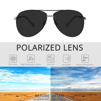Kdeam Moški Letnik Polarizirana sončna Očala Klasične blagovne Znamke Pilot sončna očala Premaz Objektiv Vožnje Očala Za Moške