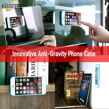KISSCASE Anti-Gravitacije Lepljivo Primeru Za iPhone 11 Pro 11 X 6 6S 7 8, Plus 5 5S SE Ohišje Za Samsung S9 S8 S7 S6 Rob S5 Opomba 8 5 4