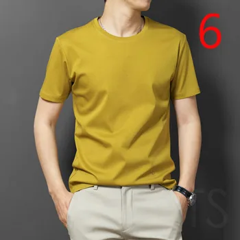 Kratek sleeved majica s kratkimi rokavi moški telo majica poletje obleko barva bombažne obleke, moške dno majica pol rokav tide