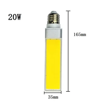 Lampada E27 G24 10W 15W 20W 110V 220V 240V Horizontalno Plug svetilka COB Bombillas LED Corn Spot Žarnica luči za Razsvetljavo svetilke 2pcs