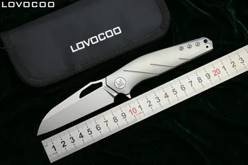 LOVOCOO Apologet Flipper Folding nož MRBS S35VN rezilo Titana ročaj lov na prostem kampiranje preživetje sadje Noži eos orodja