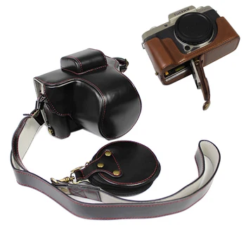 Luksuzni PU Usnjena torbica za Fotoaparat torba Za Fujifilm Fuji XT200 X-T200 X T200 Pol Pokrov zaščitni lupini Z Baterijo Odpiranje