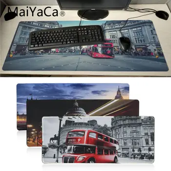 Maiyaca Letnik Kul London Avtobus Gume Miško Trajne Namizje Mousepad Profesionalne Gaming Mousepad Grande Tipkovnico Mat desk mat