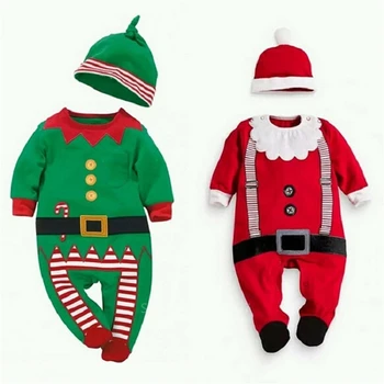 Malčka, Cosplay Božič Santa Claus Kostume Novo Leto Elf Grinch Srčkan Baby Dekleta Božič Družini Stranka Nositi igralne obleke s Klobuk