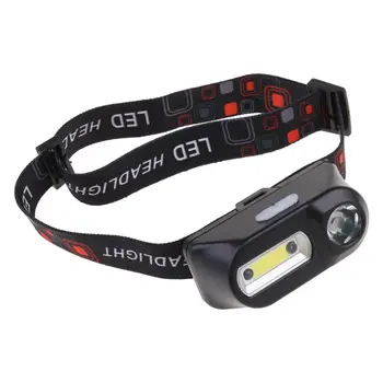 Mini COB Smerniki USB Polnilna LED Head Light Svetilka 6 Načini Baklo za Pohodništvo, Kampiranje Ribolov Lov na Prostem Activitie