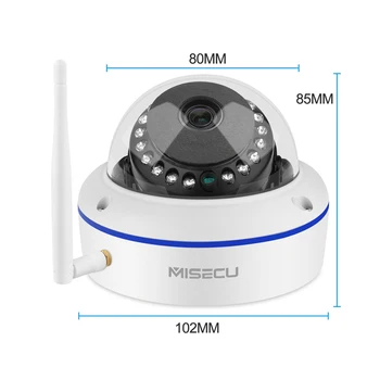 MISECU 3MP Brezžične Varnostne Kamere CCTV Sistema 8CH WiFi NVR Kit Vandalproof IP Dome Kamere Zaprtih P2P Video Nadzor Set
