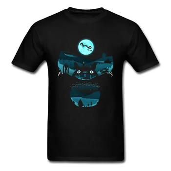 Moja Nočna Prijatelji T-shirt Super Poletje Tshirt Moški Sosed Totoro Oblačila Cotton Black T Srajce Anime Vrhovi Tees