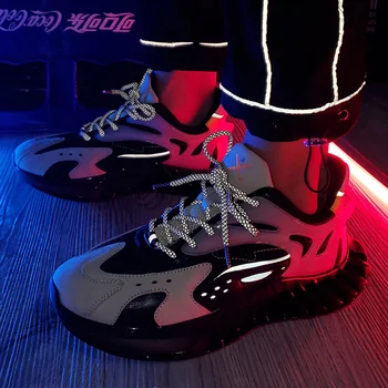 Moški je lahek čipke-up priložnostne čevlji šok absorpcije rezilo čevlji udobno non-slip čevlji Zapatos Hombre Sapatos