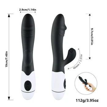 Nadgradnjo G Spot Vibrator Rabbit Vibrator za Ženske USB Charge Vagine, Klitoris Massager 30 Hitrosti Silikonski Dvojno Vibracije Seks Igrače