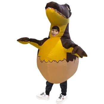 Napihljivi Dinozaver Jajca Kostum Otrok Halloween Dino Cosplay Kostume Dinozaver Glavo Jajce Božič Fancy Stranka Obleko za Deklice, Fantje