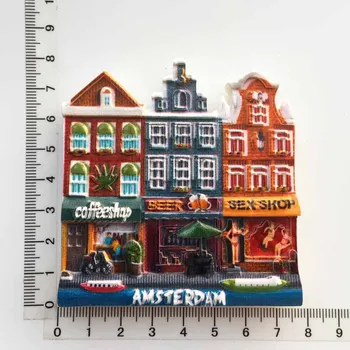Nizozemska Amsterdam 3D Tiskanih Obrti Magnetni Hladilnik Nalepke Smolo Krajine Turistični Spominek Darilo Hladilnik Magneti