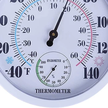 Notranja Zunanja Vreme Termometer, Higrometer, Vrtni Zid Termometer za Teras,nobena Baterija Ne Higrometer 10 cm Premera