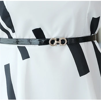 Nov Poletni ženska Oblačila Elegantno Vitek O - vratu Belo Črtasto Kratek rokav A-Line Obleko Lady Velika Velikost Šifon Mini Obleka A630