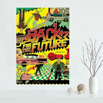 Nov prihod Nazaj v prihodnost Platno Plakat, Vroče Prodaje po Meri Platno Slikarstvo Poster tiskanje tkanine, tkanine wall art plakat