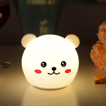 Nova Imeti Mačka, Psa, Prašiča Panda LED Night Light Touch Senzor Pisane Časovnik USB Polnilne Silikonski Lučka za Otroke, Otroci Darilo