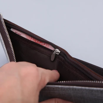 Nove moške denarnice Letnik zadrgo platno prerez multi-funkcijo denarnice plima kratke moške denarnice Kovanec torbici carteira masculina
