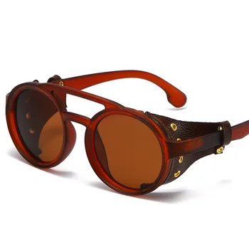 Novi Punk sončna Očala Moških in Žensk Retro blagovno Znamko Design Okrogla sončna Očala sončna Očala Mode UV400 Očala Oculos De Sol