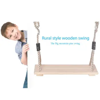 Odraslih Otrok Swing Visoke kakovosti Polirani Štiri-odbor Anticorrosive Lesa na Prostem, v Zaprtih prostorih Swing Idilične Lesene Swing Zabava na Prostem