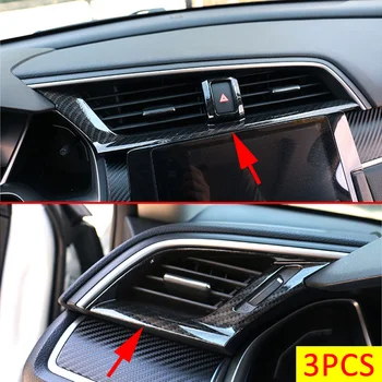 Ogljikovih Vlaken nadzorna plošča Air Vent Kritje Za Honda Civic 10. Limuzina Coupe Hatchback Tip R 2016-2020 Pozor Stikala za Luč Trim
