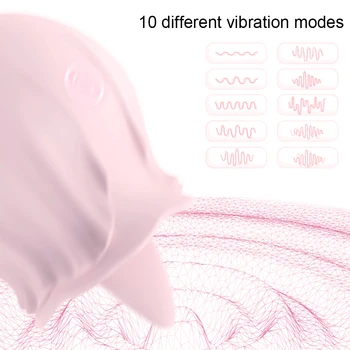 OLO Jezika Lizanje Klitorisa G Spot za Stimulacijo Vibrator Muco Masaža Ženski Masturbator Nastavek bedak Sex Igrače za Ženske