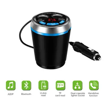 Onever 3 v 1, Bluetooth, FM Oddajnik Avto Glasbe MP3 Predvajalnik za prostoročno telefoniranje, Komplet Držalo Vžigalnik 2 USB Napajanje