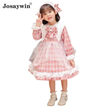 Otroci Obleko za Deklice Baby Jeseni, Pozimi Lolita Punca kawaii Srčkan Princesa Poročno Obleko za Otrok španske Palače Žogo Obleke Vestidos