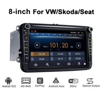 OYING 2 din vodja enote GPS Navigacija 4GB RAM&64 GB ROM, video predvajalnik za VW/ŠKODA/SEAT/Vw/Fabia multimedijski predvajalnik, RDS BT