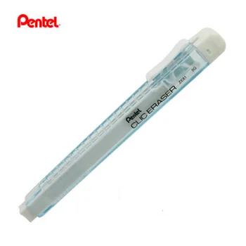 Pentel ZE81 pero obliko varne povratne radirko, 5 barv 10pcs/veliko