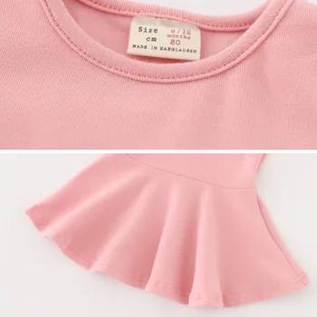 Pomlad Jesen Malčka Dekle Pade Oblačila 2020 Trden Barva-Line Obleko Dolgi rokav Bombaž Srčkan Baby Dekleta Oblačila Otroci Obleke