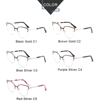 PORAPEX Kovinskih Očal Okvir Ženske Mačka Oči, Kratkovidnost Računalnik Očala Okvir 2020 Lady Elegantna Očala Visoke Kakovosti Steklo Okvirji