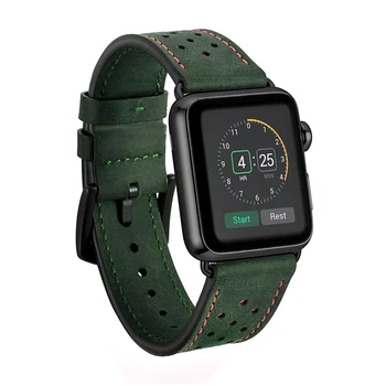 Pravega Usnja Watchband Za Apple gledati Serije 5 44 mm 40 mm Trak Trak za iWatch 4 3 2 1 42mm 38 mm Zapestnica Manžeta