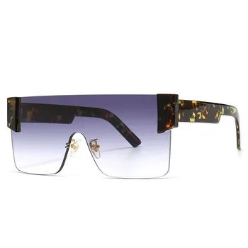 Prevelik Kvadratnih sončna Očala Ženske 2020 Letnik Ravno Top Enem Kosu Objektiv sončna Očala Luksuzni Pregleden Oblikovalec Moških Očala UV400
