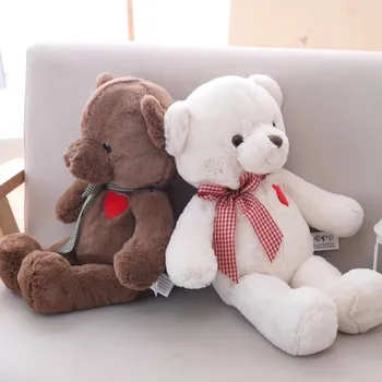 PUNIDAMAN Ljubezen medvedek s srcem vezenje plišastih lutke otroci igrače za otroka, otrok visoke kakovosti darila nagačen medved